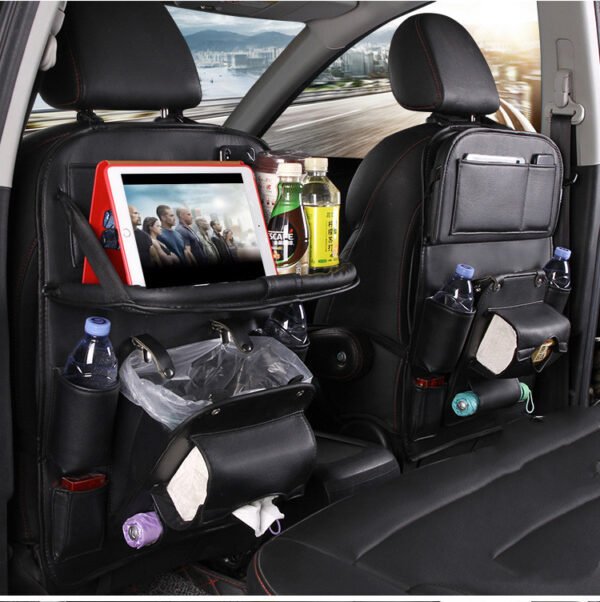 Back Seat Leather Car Storage Bag Waterproof Car Organizer