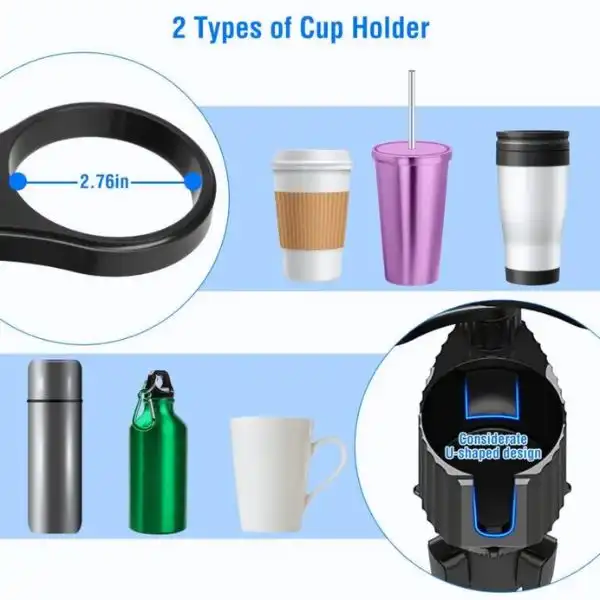 4-in-1 Car Cup Holder / Food Tray