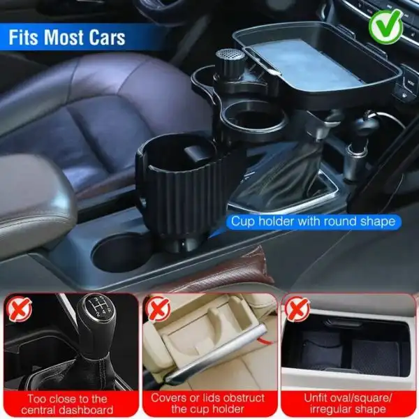 4-in-1 Car Cup Holder / Food Tray