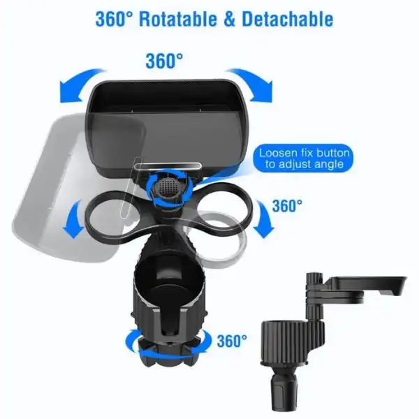 4-in-1 Car Cup Holder / Food Tray