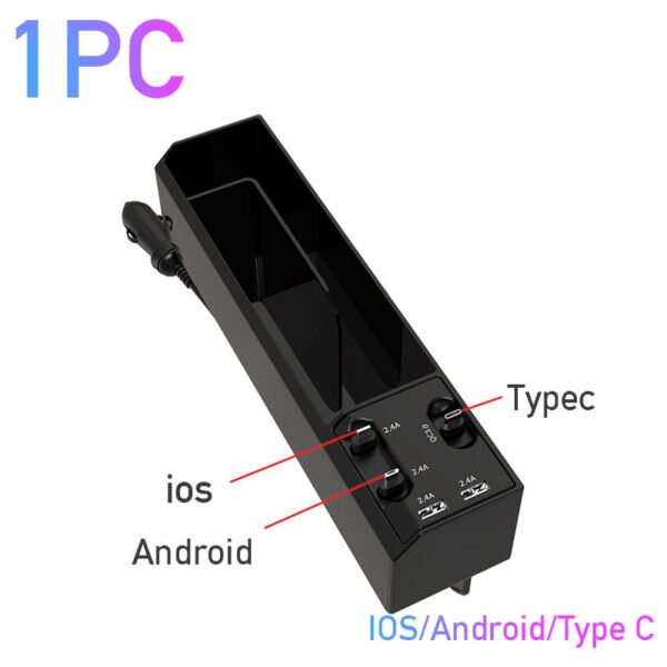 Car Seat Gap Storage Box with Charger