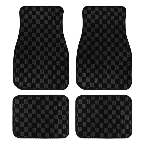 Checkerboard Car Foot Dustproof Universal Mat