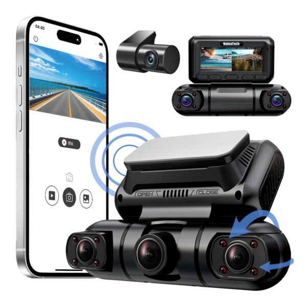Hainatech 360 Degree View 4 Channel Dash Cam, Free 128G Card