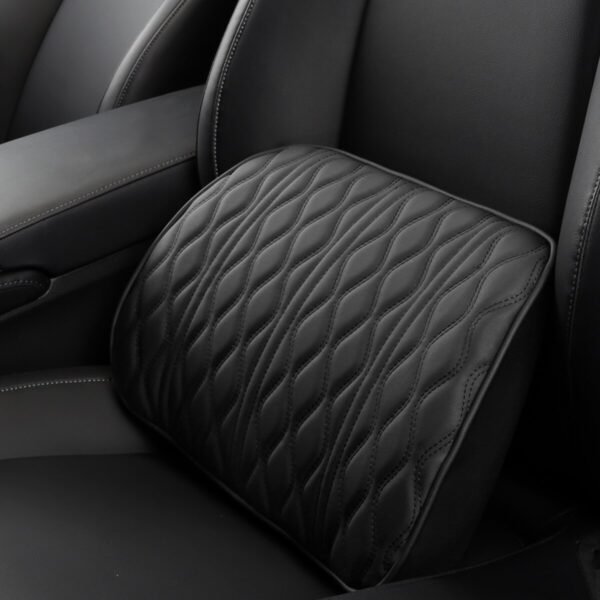 Car Seat Neck Headrest, Backrest Leather Cushion