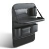 Leather Car Seat Organizer with Foldable Tray