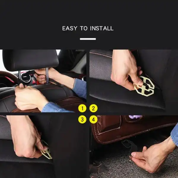 Back Seat Leather Car Storage Bag Waterproof Car Organizer