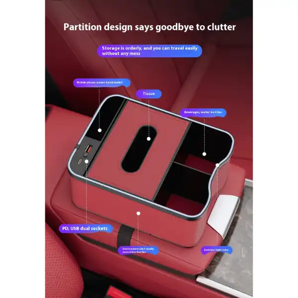 Car Armrest Multifunctional Storage Box