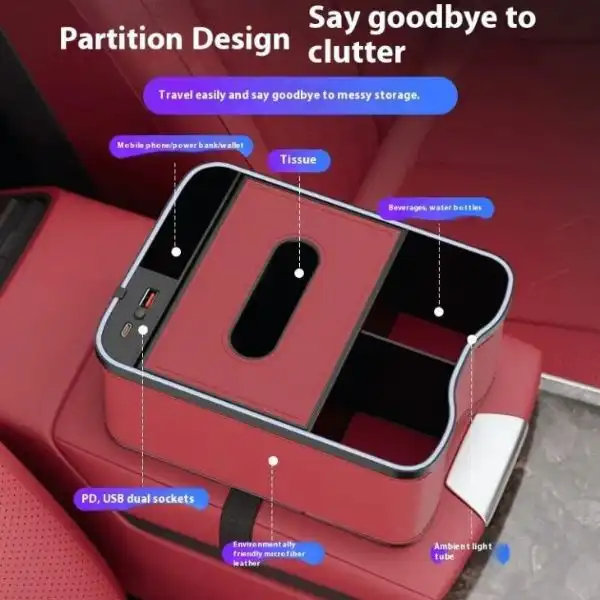 Car Armrest Multifunctional Storage Box