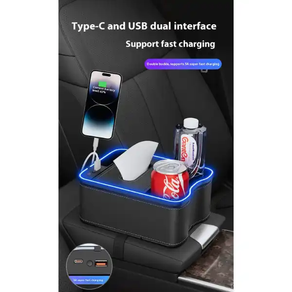 Car Armrest Multifunctional Storage Box