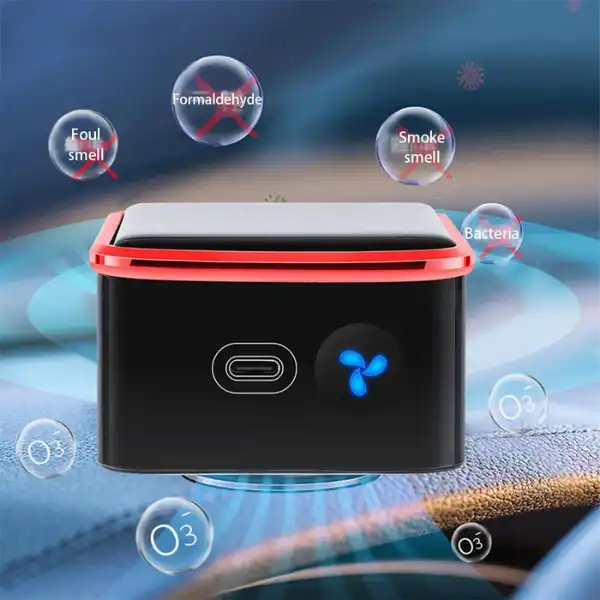 Car Mounted Solar Powered Air Purification Device