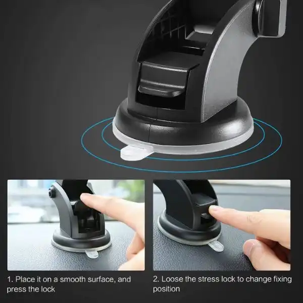 Car Phone Holder Long Rod 360 Rotation