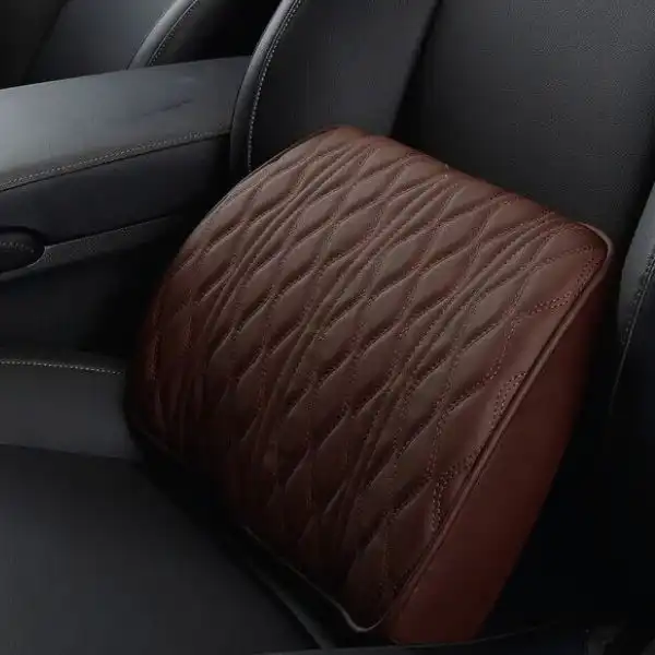 Car Seat Neck Headrest, Backrest Leather Cushion