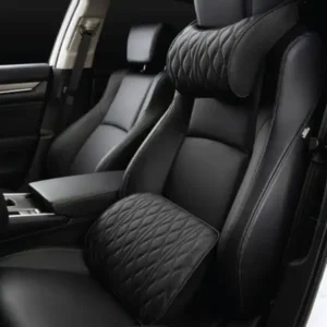 Car Seat Neck Headrest, Backrest Leather Cushion