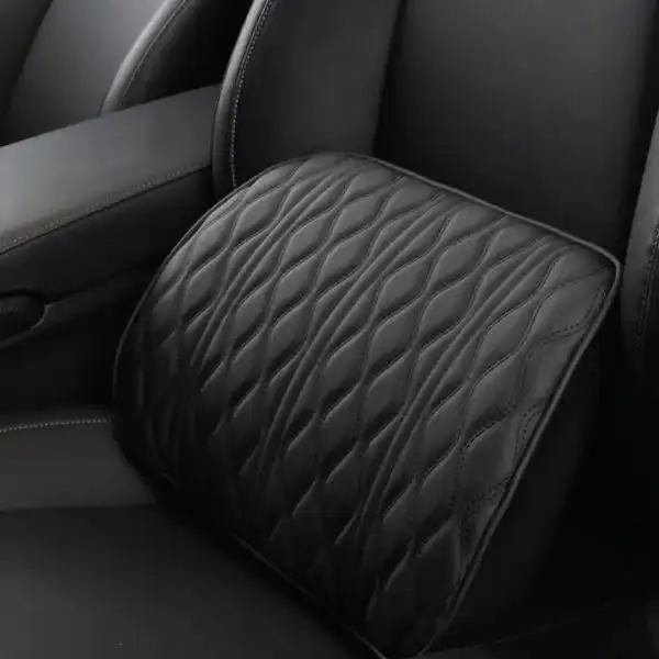 Car Seat Neck Headrest, Backrest Leather Cushion