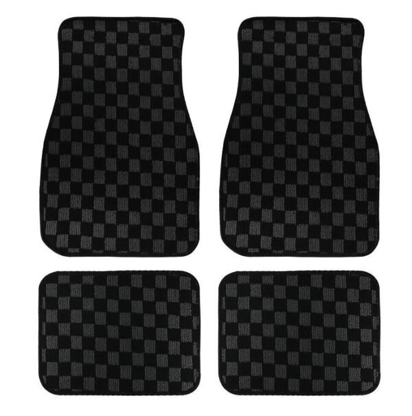 Checkerboard Car Foot Dustproof Universal Mat