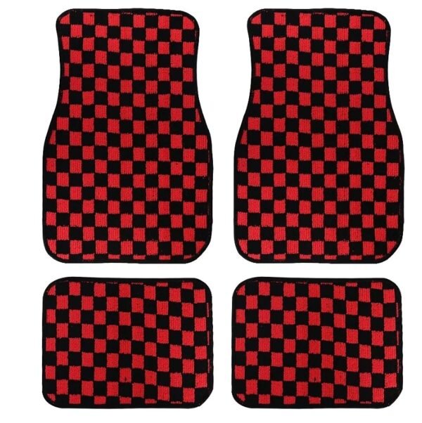 Checkerboard Car Foot Dustproof Universal Mat