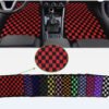 Checkerboard Car Foot Dustproof Universal Mat