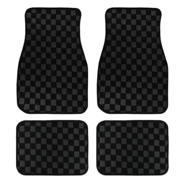 Checkerboard Car Foot Dustproof Universal Mat