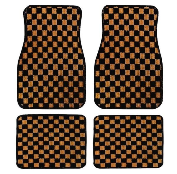 Checkerboard Car Foot Dustproof Universal Mat