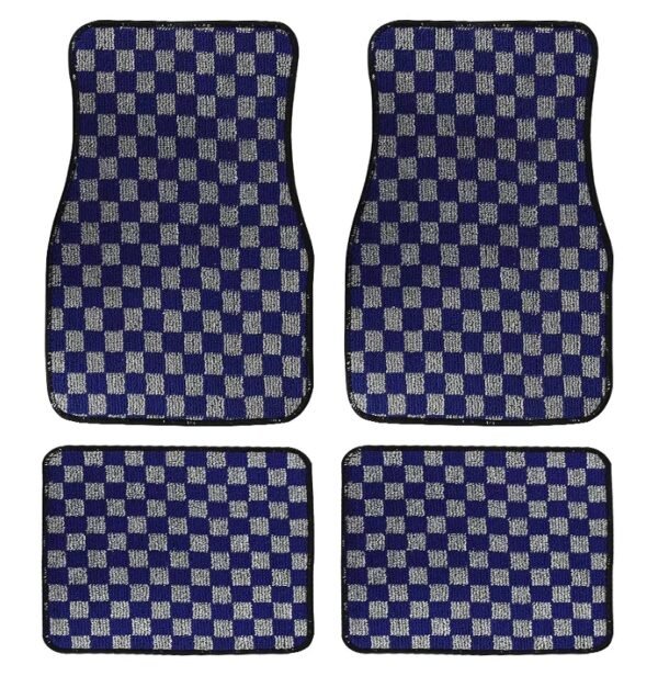 Checkerboard Car Foot Dustproof Universal Mat