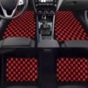 Checkerboard Car Foot Dustproof Universal Mat