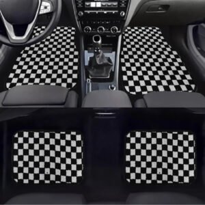 Checkerboard Car Foot Dustproof Universal Mat