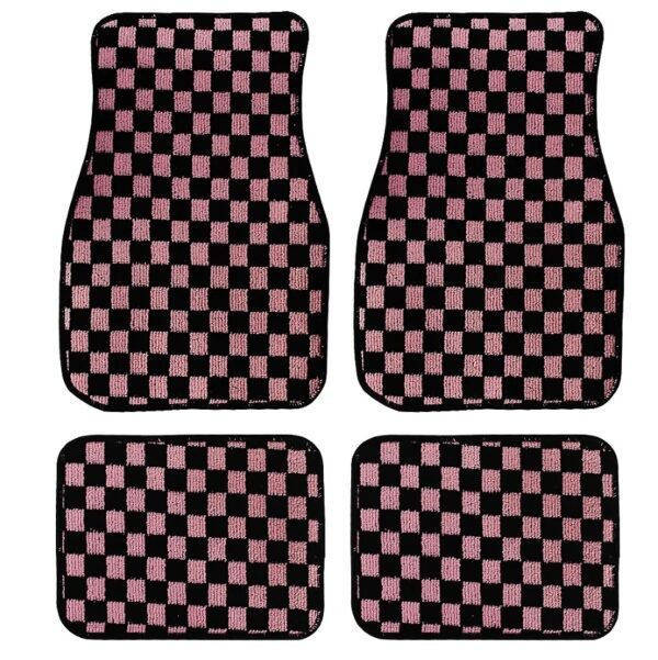 Checkerboard Car Foot Dustproof Universal Mat