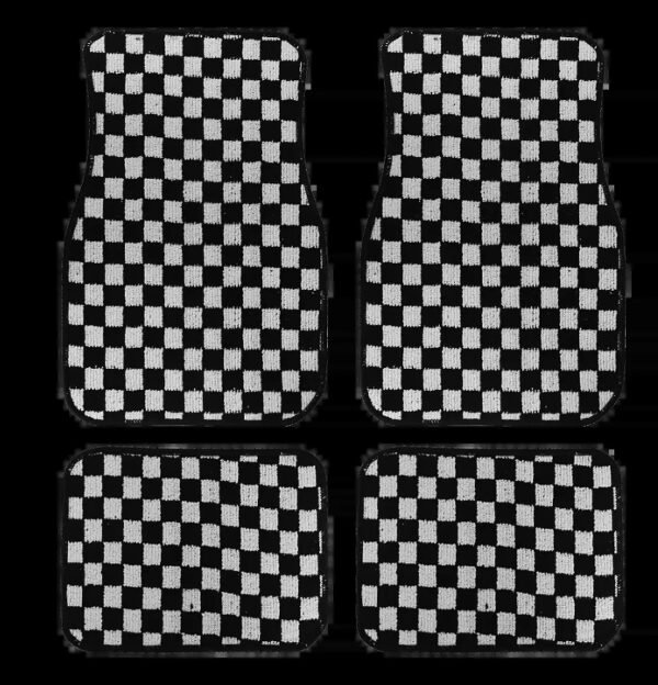 Checkerboard Car Foot Dustproof Universal Mat