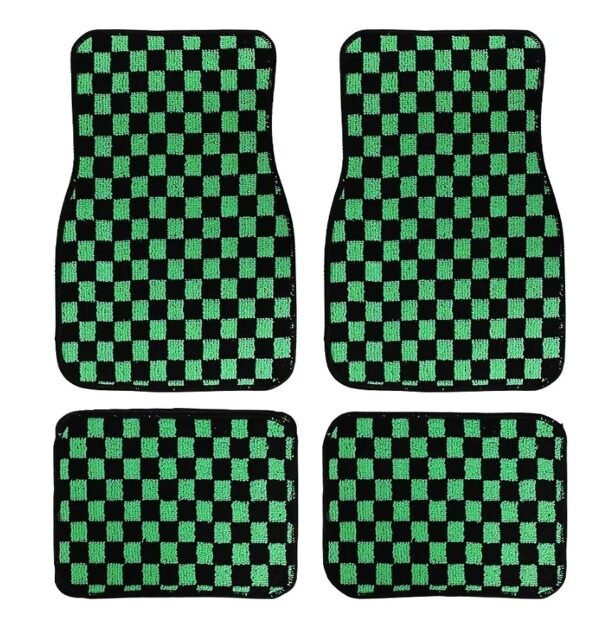 Checkerboard Car Foot Dustproof Universal Mat