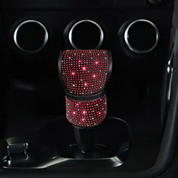 Dazzling Rhinestone Car Steering Wheel Cover, Gear Cover, Armrest Mat Set