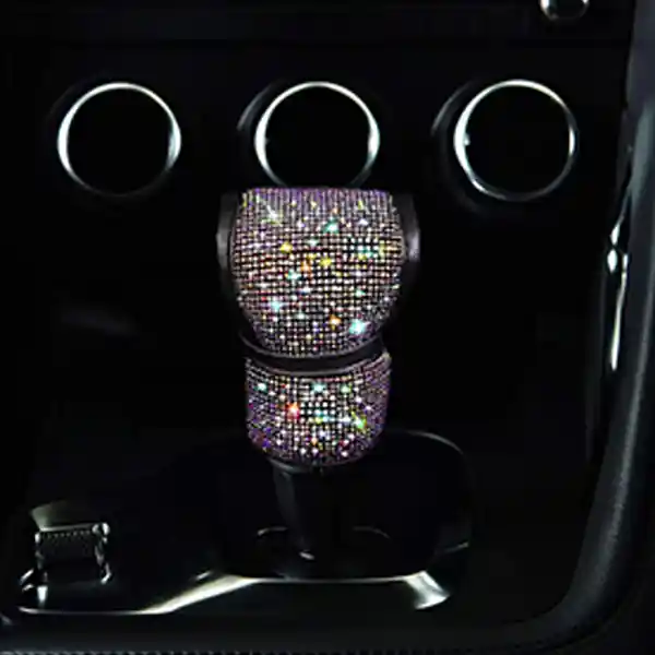 Dazzling Rhinestone Car Steering Wheel Cover, Gear Cover, Armrest Mat Set