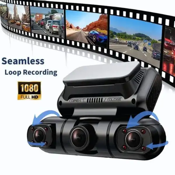 Hainatech 360 Degree View 4 Channel Dash Cam, Free 128G Card