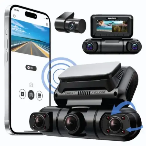Hainatech 360 Degree View 4 Channel Dash Cam, Free 128G Card