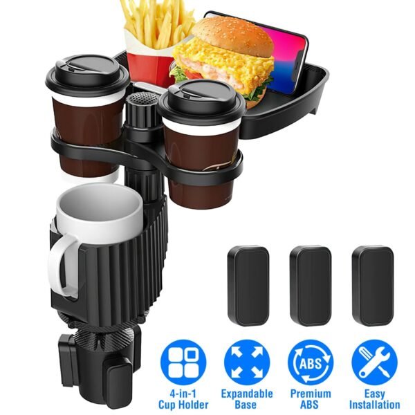 4-in-1 Car Cup Holder / Food Tray