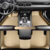 Car Full Surround Premium Leather Carpet Floor Mat (1) Waterproof Automotive Mats