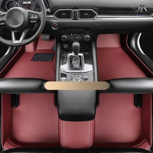 Car Full Surround Premium Leather Carpet Floor Mat (3) Car Leather Floor Mats