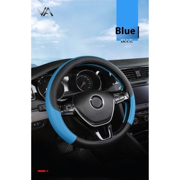 Car Steering Wheel Cover Leather Summer Four Seasons Steering Wheel Cover Breathable Thousand Models (1) Vehicle Steering Cover