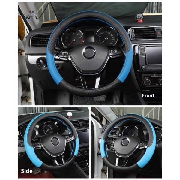 Car Steering Wheel Cover Leather Summer Four Seasons Steering Wheel Cover Breathable Thousand Models (3) Non-slip Car Grip