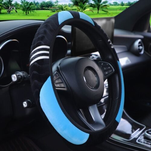 Comfortable Soft Plush Car Ornament Without Inner Ring Steering Wheel Cover (6) Universal Steering Wheel Cover