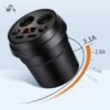 Multi-function Cigarette Lighter Digital Display Multi-mouth Cup Type Car Mobile Phone Car Charger (3) Digital Display Car Charger