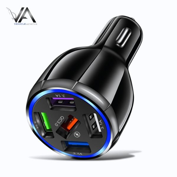 QC30 Car Mobile Phone 5usb Car Charger (5) Fast Car Charger