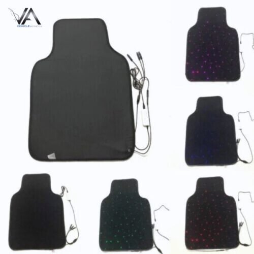 Starlight Illuminating Car Floor Mats – Universal Waterproof Ambient Star Light Vehicle Floor Liners (2) Illuminated Car Mats