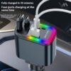Starry Sky Car Charger 120W Mobile Phone Flexible Wire Car Usb Cigarette Lighter (2) Multi-Port Car Charger