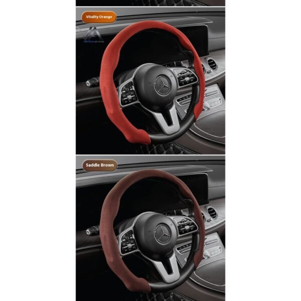 Steering Wheel Cover Suede Four Seasons Universal (12) Car Interior Decor