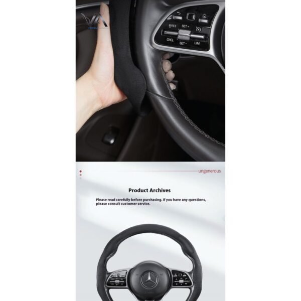 Steering Wheel Cover Suede Four Seasons Universal (9) Comfortable Car Cover