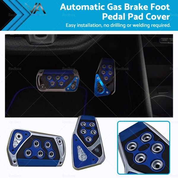 x Non-Slip Automatic Gas Brake Foot Pedal Pad Cover Car Accessories Parts Blue (5) Car Pedal Covers